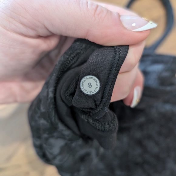 Lululemon Align Tank Top Wild Thing Camo Deep Coal Multi Black Nulu Crop Bra 8 - Picture 7 of 7